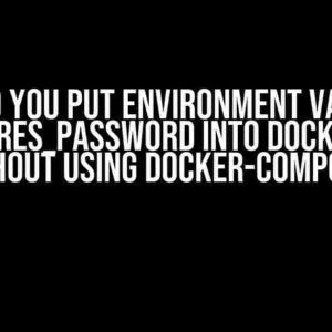 How do you put environment variable POSTGRES_PASSWORD into Dockerfile without using docker-compose?