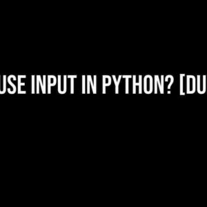 How to use input in Python? [duplicate]