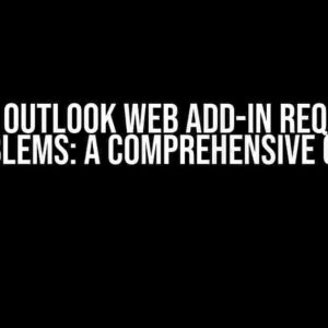 Solving Outlook Web Add-in Request API Problems: A Comprehensive Guide